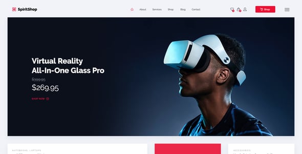 SpiritApp - eCommerce, Website & App Landing Page PSD Template Pack