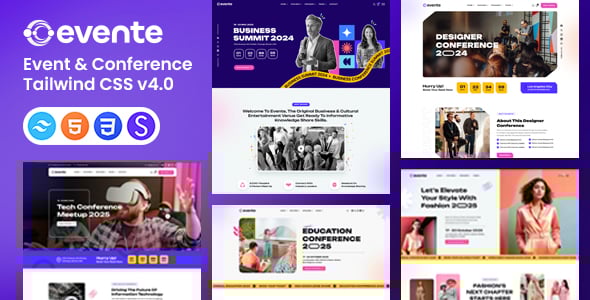 Evente - Event & Conference Tailwind CSS Template