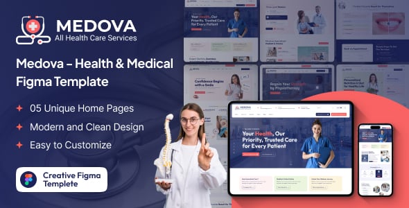 Medova - Health & Medical Figma Template