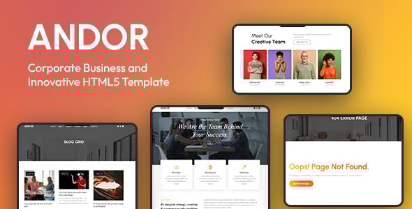 Andor :: Corporate Business and Innovative HTML5 Template