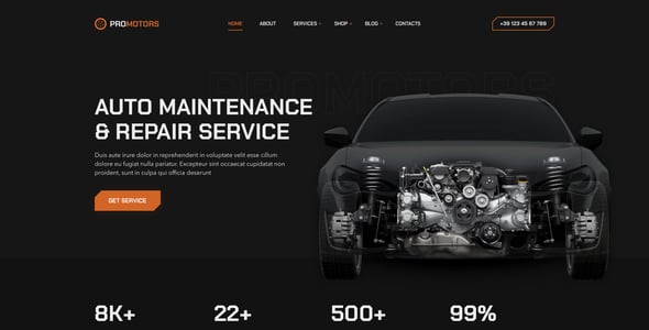 ProMotors – Cars Detailing Service HTML Template