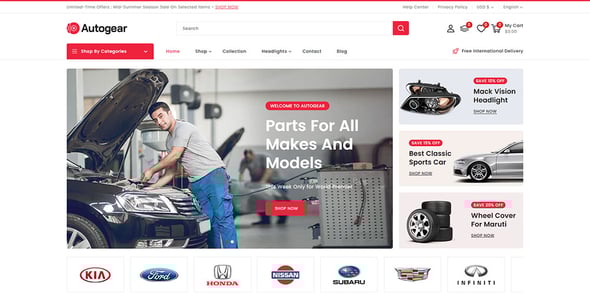 Autogear - Automobile & Tools Store Shopify 2.0 Responsive Theme