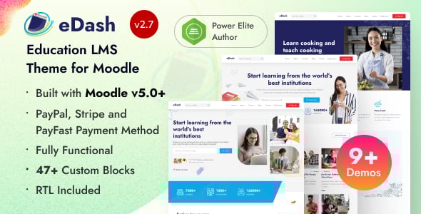 eDash - Education LMS Theme for Moodle 5