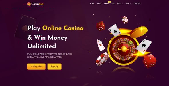 Casinous - Online Casino HTML Template