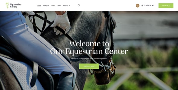 Equestrian Centre - Horse-riding School Theme