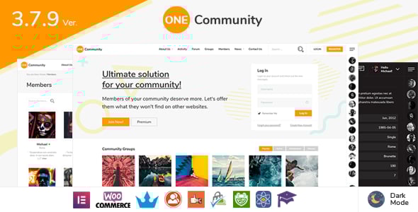 OneCommunity - BuddyPress Membership Theme