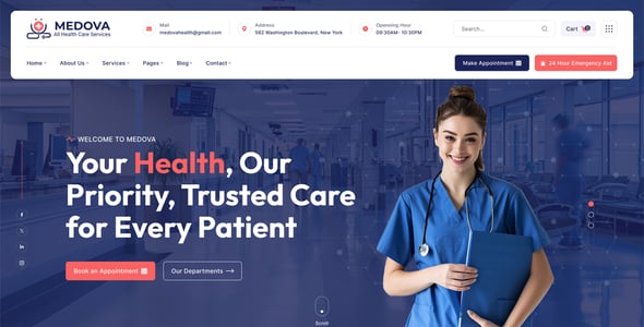 Medova - Health & Medical Figma Template