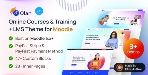 Olan - Online Courses & Training Moodle 5 Theme