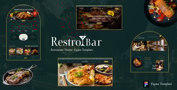 RestOBar - Restaurant & Bar Services Figma Template