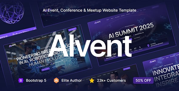 Aivent - AI Event, Conference and Meetup HTML Template