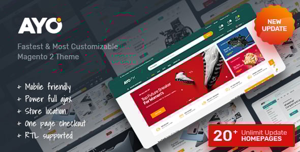 Ayo - Multipurpose Responsive  Magento 2 / Adobe Commerce Theme