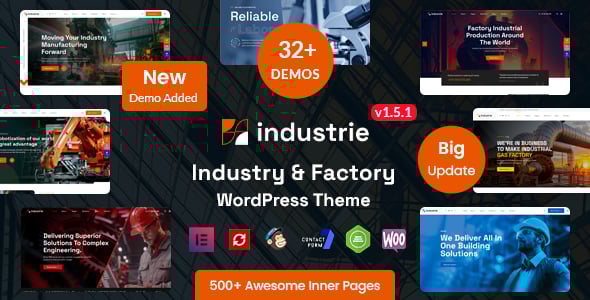 Industrie - Factory & Industry WordPress Theme