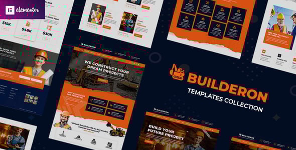 Builderon – Construction & Industry Elementor Pro Template Kit