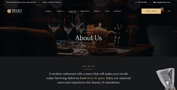 DELICI - Restaurant HTML Template
