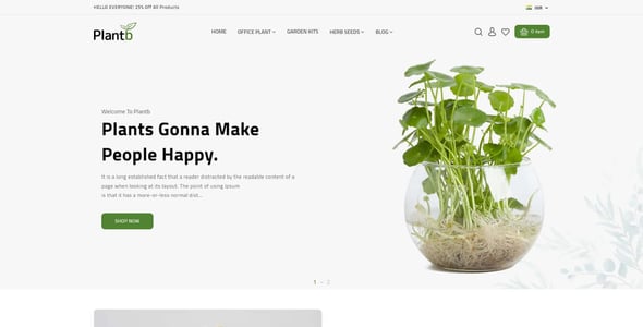 PlantB - Gardening, HomeDecor & Houseplants Shopify 2.0 Theme