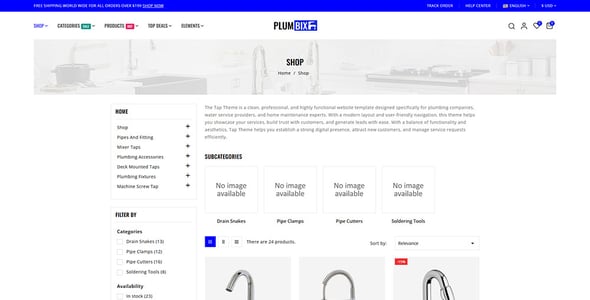 Plumbix - Plumbing Hardware Store Prestashop Responsive Theme