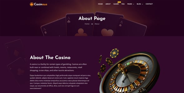 Casinous - Online Casino HTML Template