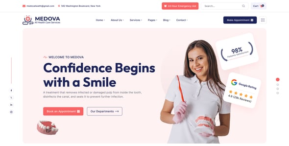 Medova - Health & Medical Figma Template