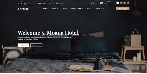 Moana - Resort and Hotel Template