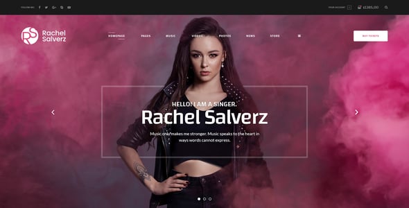 Singer - Music PSD Template