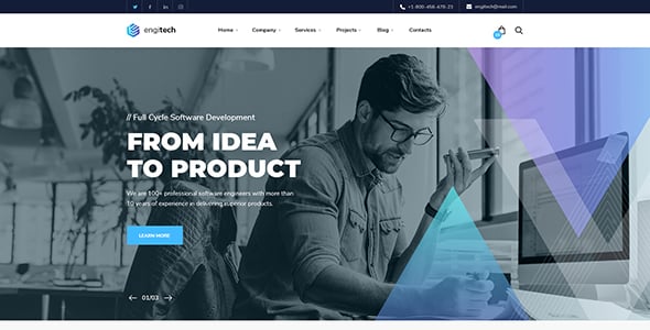 Engitech - IT Solutions & Services WordPress Theme