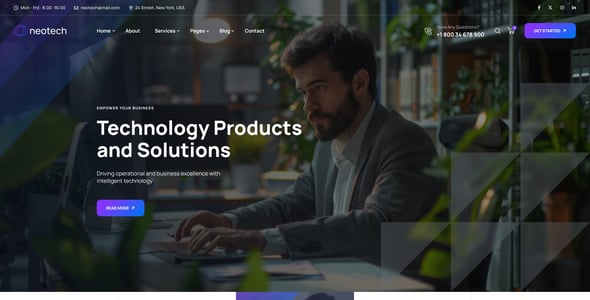 Neotech - Technology & IT Solutions WordPress Theme