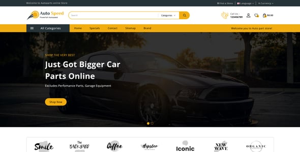 AutoSpeed - Auto Parts and Tools Shop OpenCart Theme