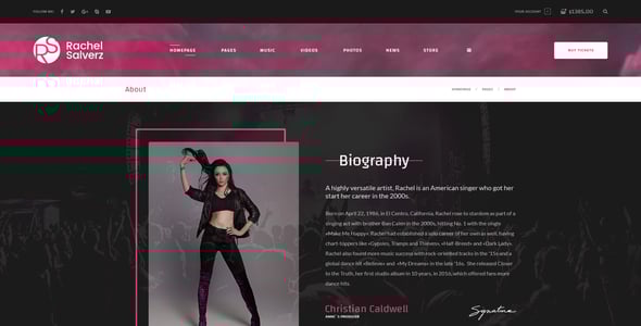 Singer - Music PSD Template