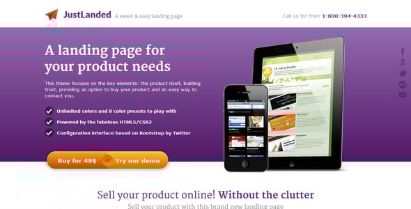 JustLanded - Landing Page