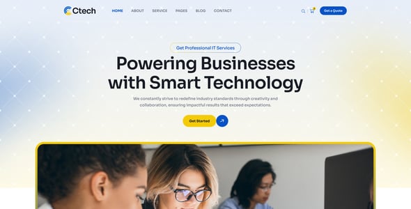 Ctech - Technology IT Services  Figma Template