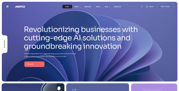 Aiero | AI Agency & Technology WordPress Theme