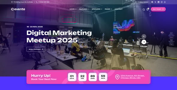 Evente - Event & Conference React NextJS Template