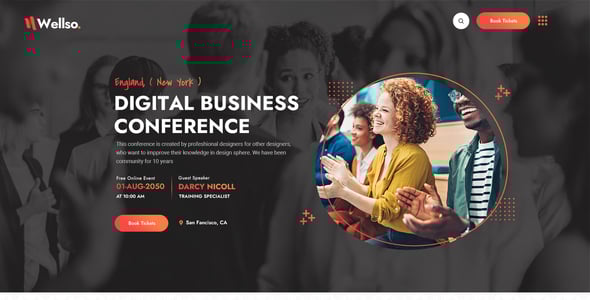 Wellso - Event & Conference XD Template