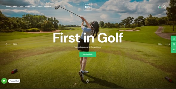 N7 | Golf Club Sports & Events WordPress Theme