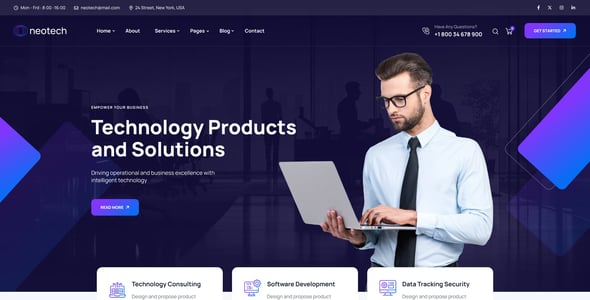 Neotech - Technology & IT Solutions WordPress Theme