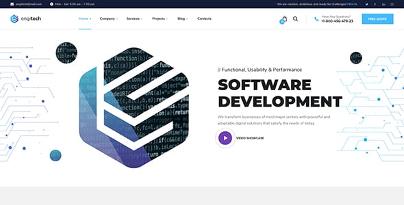 Engitech - IT Solutions & Services WordPress Theme