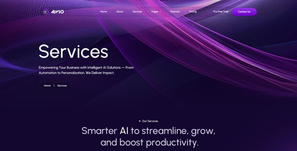 Aivio | Artificial Intelligence PSD Template