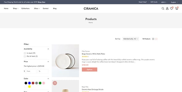 Ciramica - Ceramics and Pottery Store Shopify 2.0 Responsive Theme