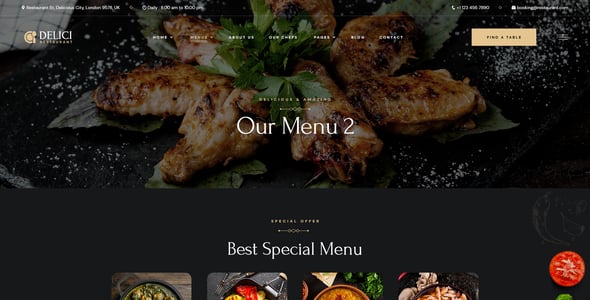 DELICI - Restaurant HTML Template