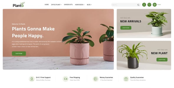 PlantB - Gardening, HomeDecor & Houseplants Shopify 2.0 Theme