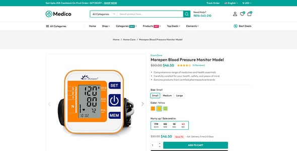 Medico - Pharmacy and Medical Store Prestashop Responsive Theme