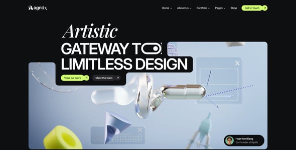 Agntix - Digital Agency & Creative Portfolio Figma Template