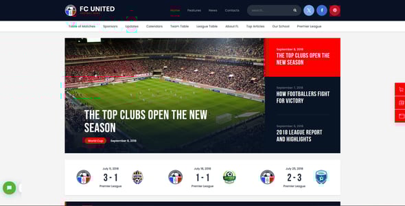 FC United | Football, Soccer & Sports WordPress Theme