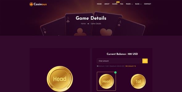 Casinous - Online Casino HTML Template