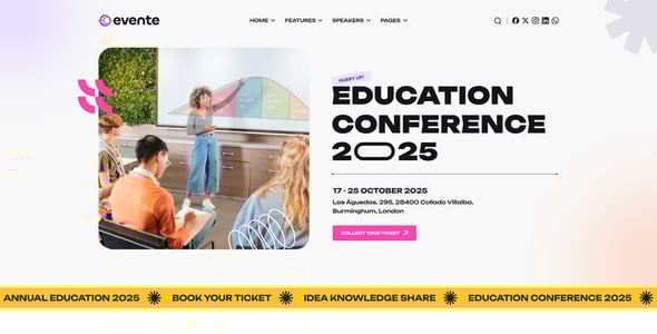 Evente - Event & Conference React NextJS Template