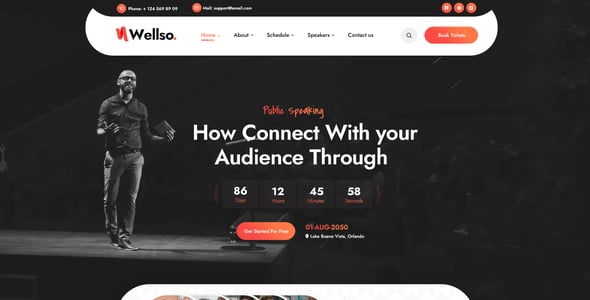 Wellso - Event & Conference XD Template
