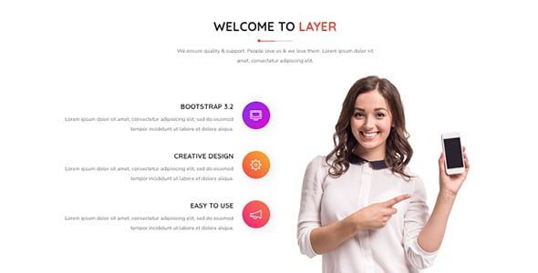 Layer - Responsive App Landing Page HTML Template