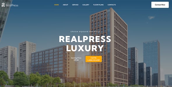 RealPress - Estate Sale and Rental WordPress Theme