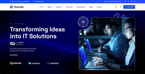 Techtlk – Business & IT Solutions WordPress Theme