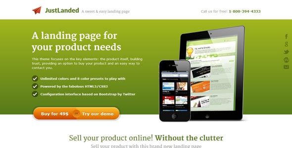 JustLanded - Landing Page